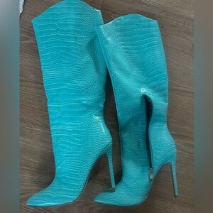 Knee high croc boots